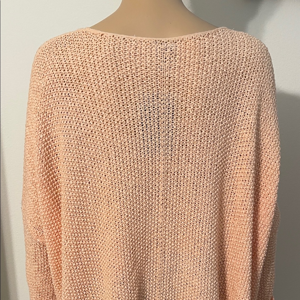NWT Moon & Madison Oversized Peach Loose Knit Sweater - Picture 6 of 15
